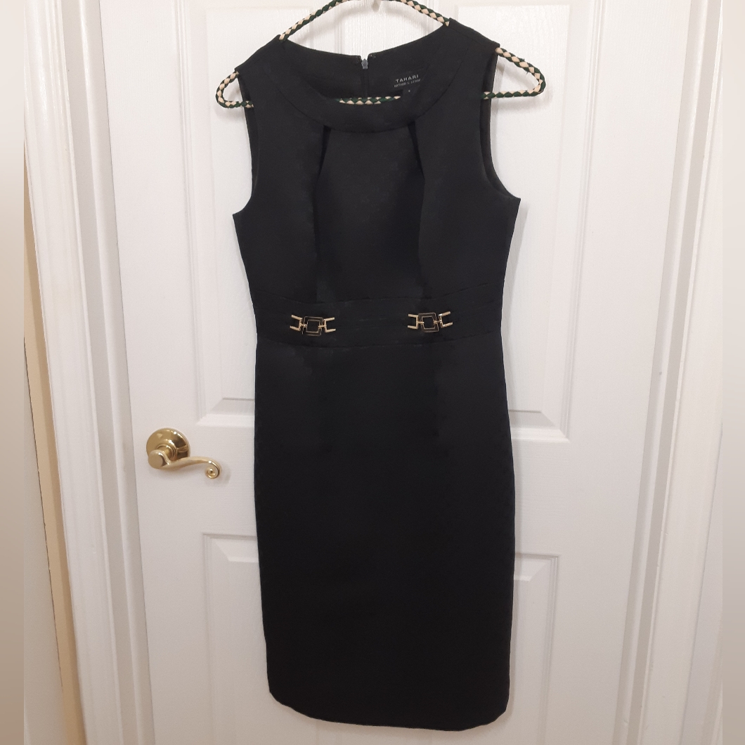 Black Sleeveless Tahari Cocktail Dress, Size 2
